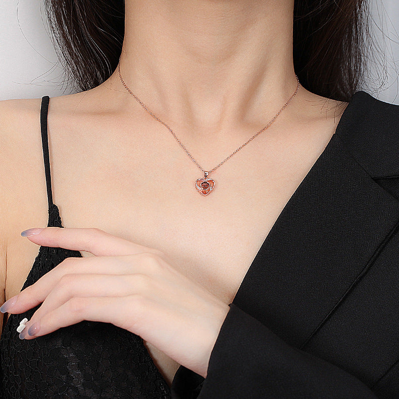 mother's day projection necklace