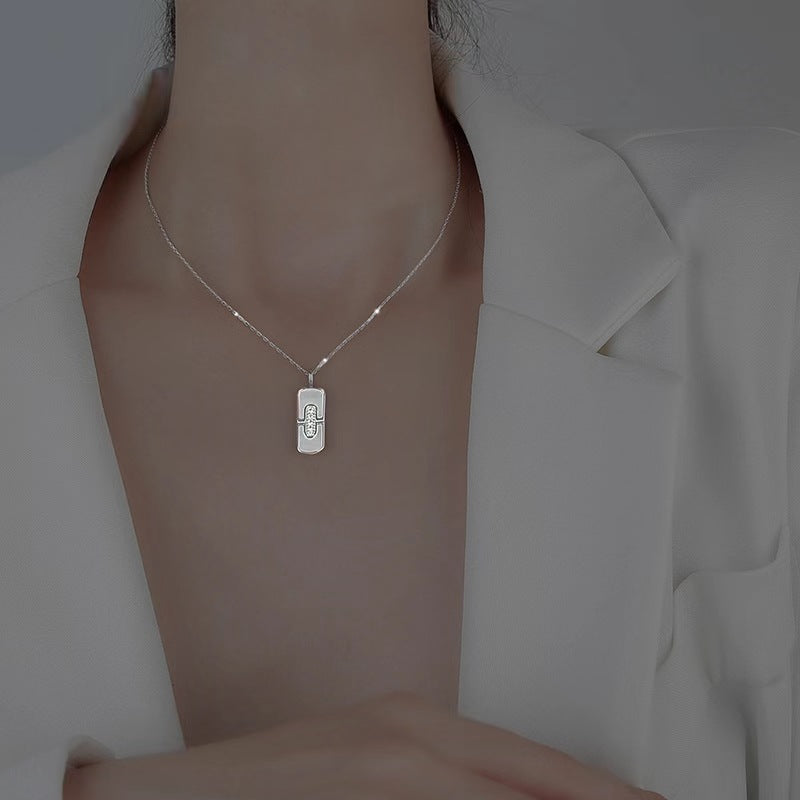 women's long silver chain necklace