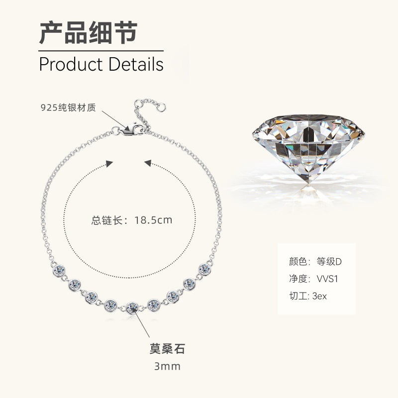 Dazzling Moissanite Delicate Bracelet