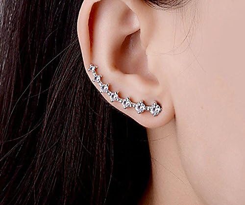 Zircon Ear Climber Earrings