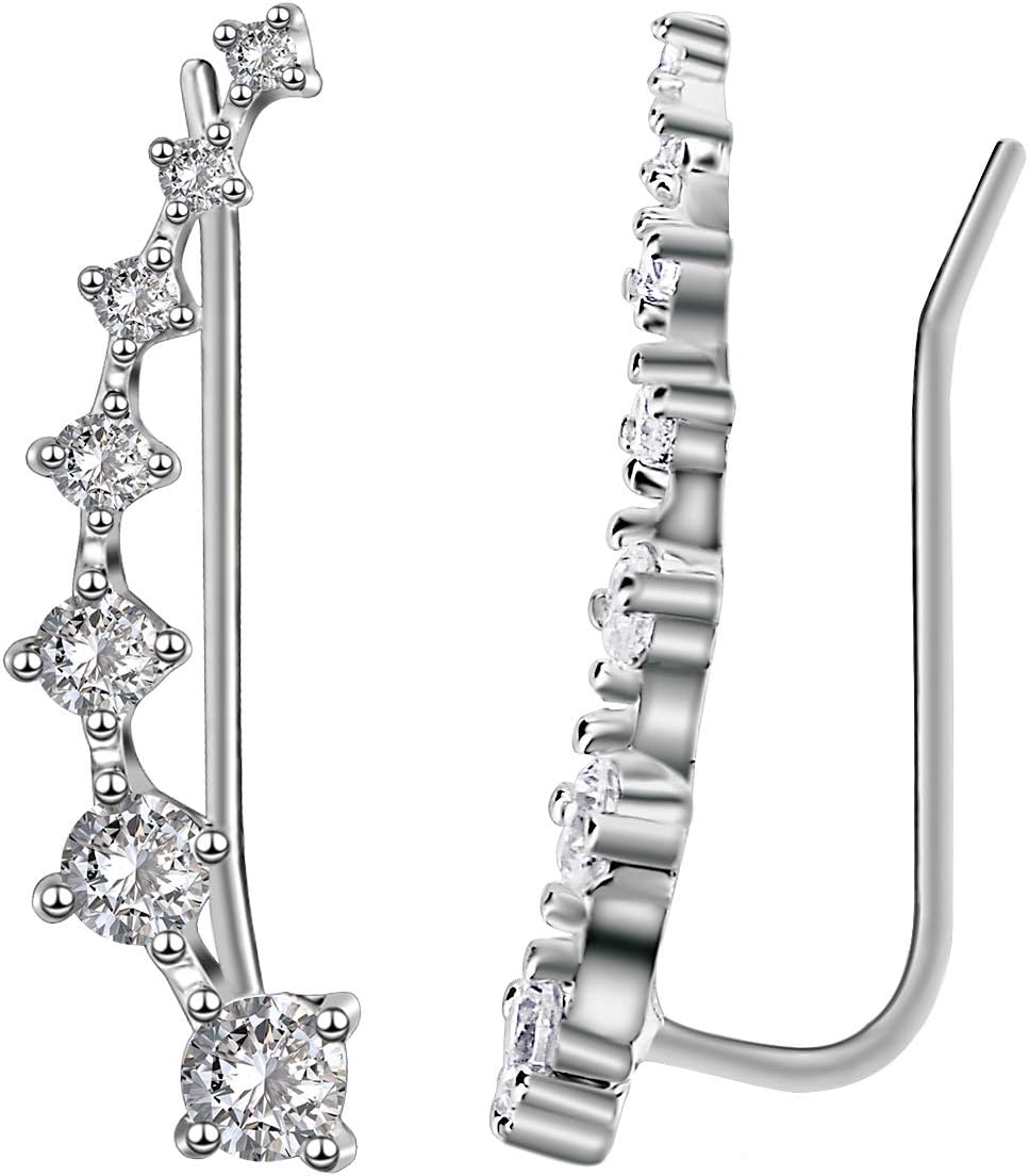 Zircon Ear Climber Earrings