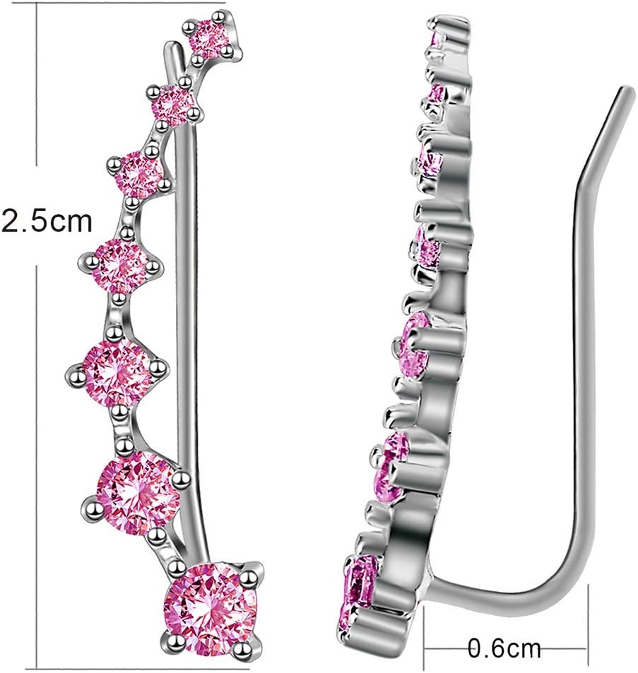 Zircon Ear Climber Earrings