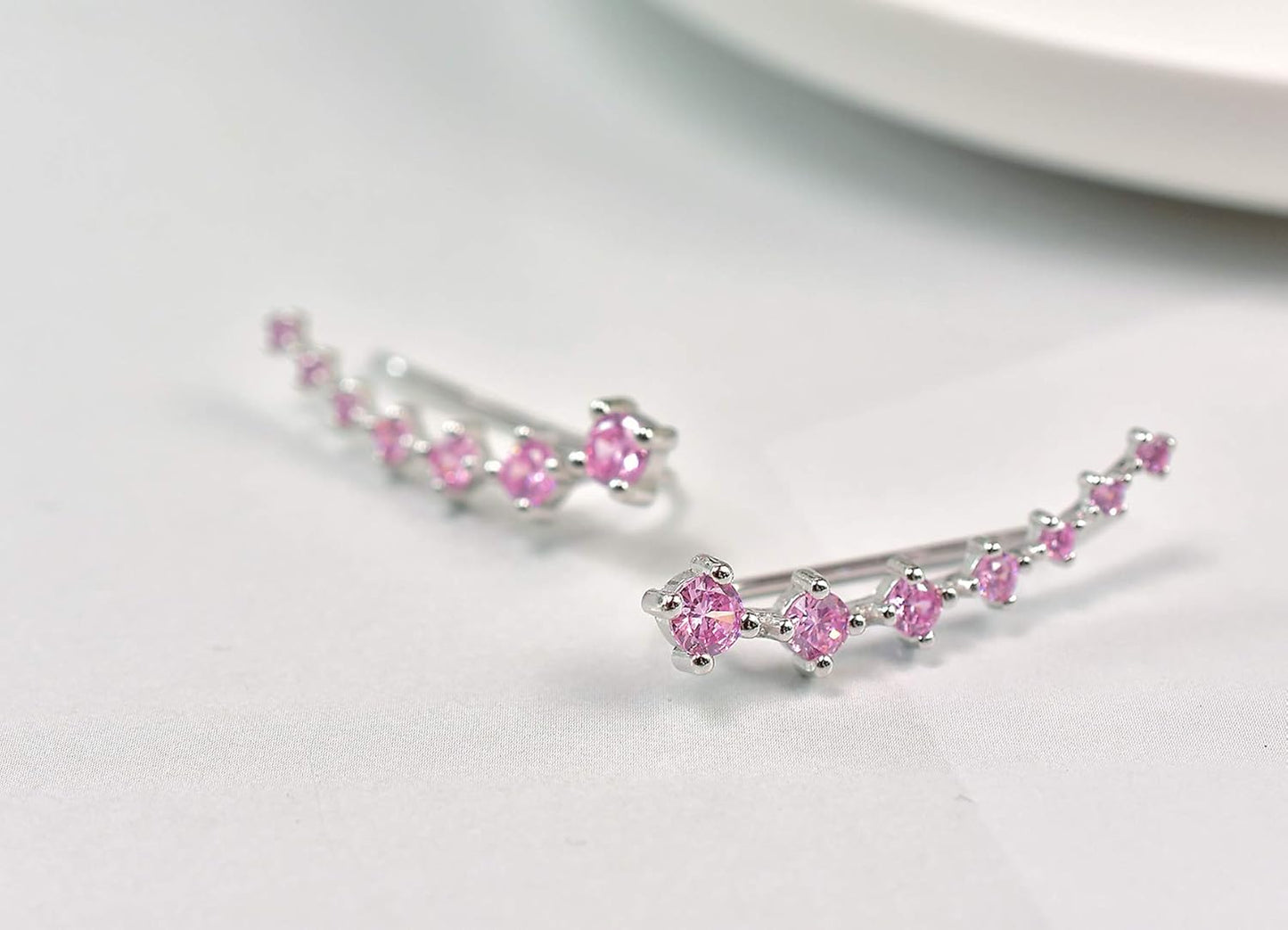 Zircon Ear Climber Earrings