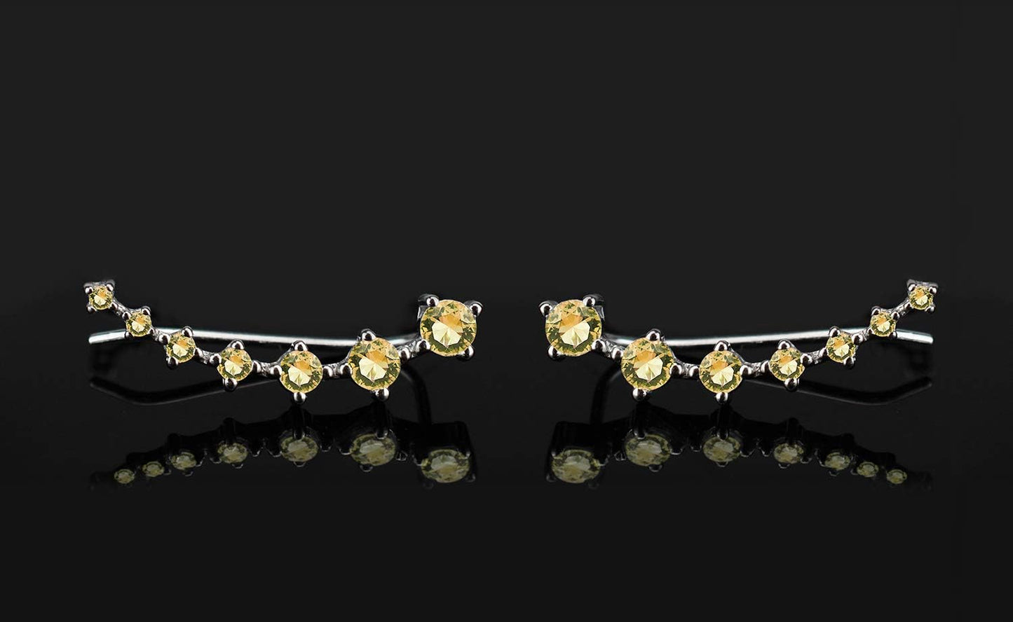 Zircon Ear Climber Earrings