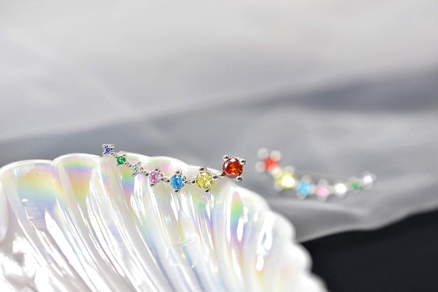 Zircon Ear Climber Earrings