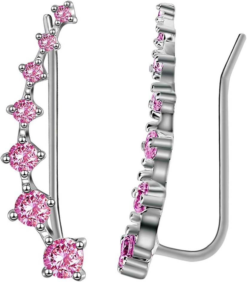 Zircon Ear Climber Earrings