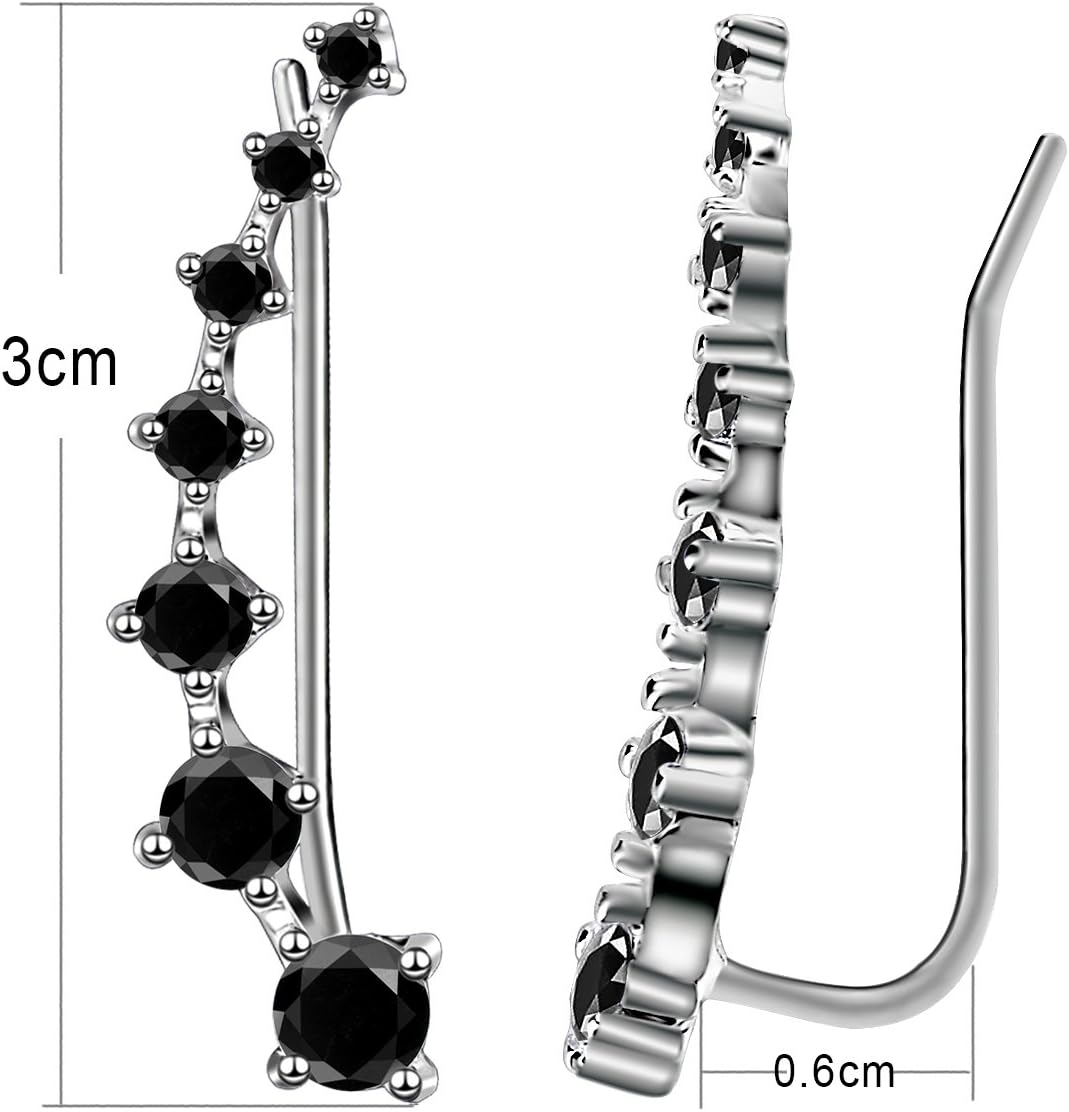 Zircon Ear Climber Earrings