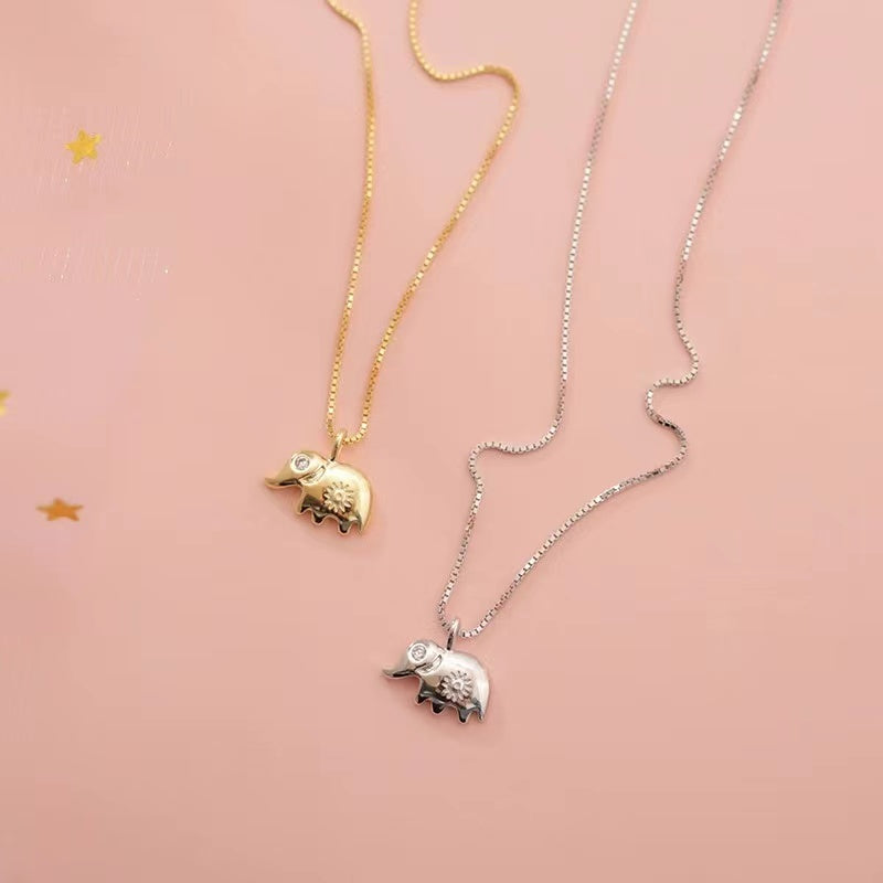 elephant pendant necklace gold