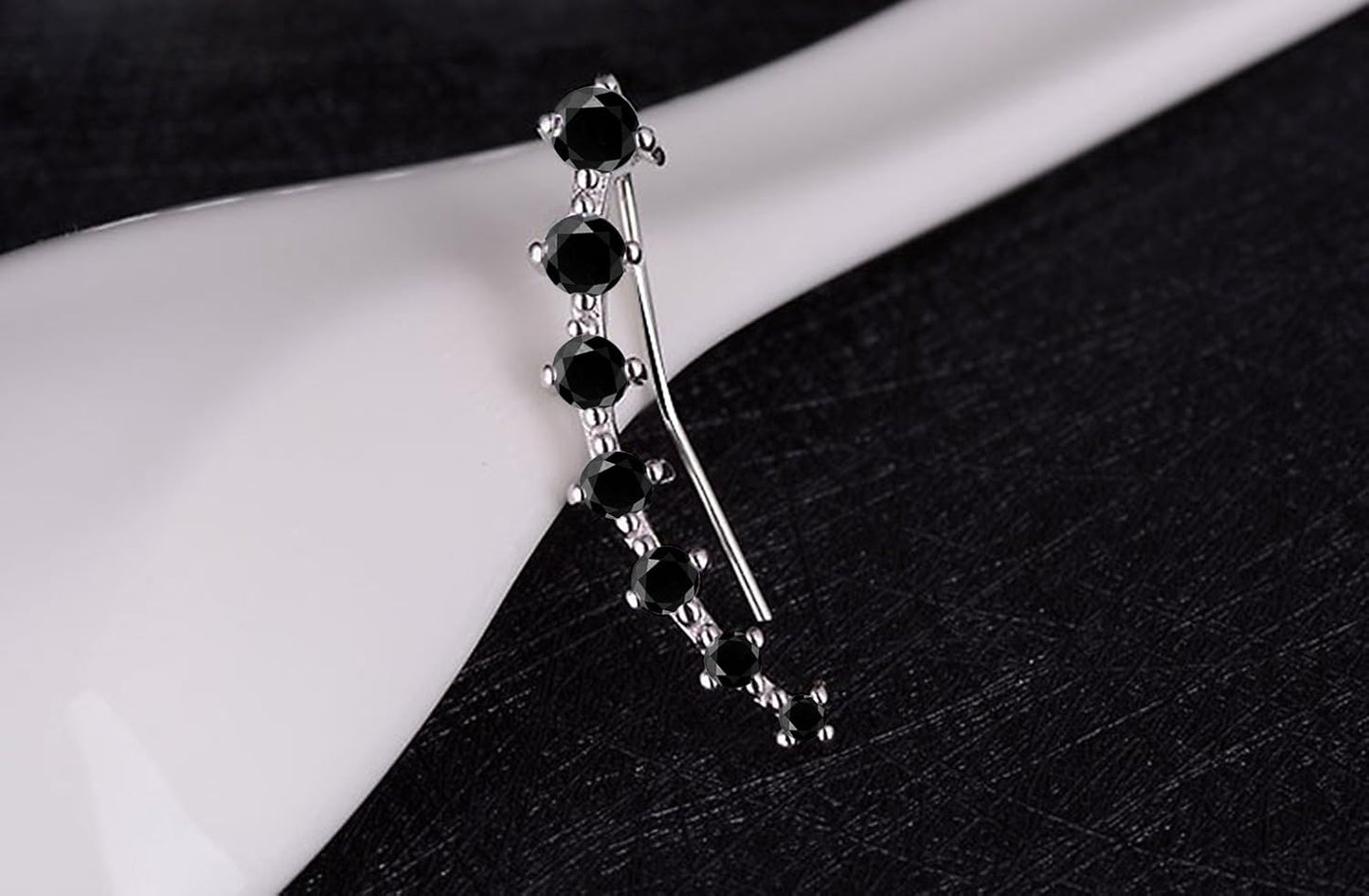 Zircon Ear Climber Earrings