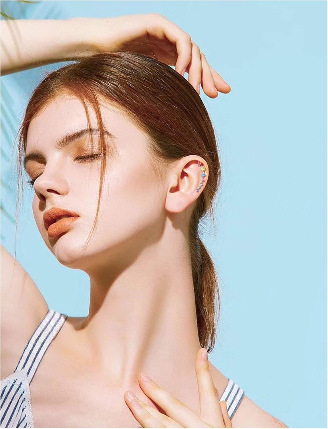 Zircon Ear Climber Earrings