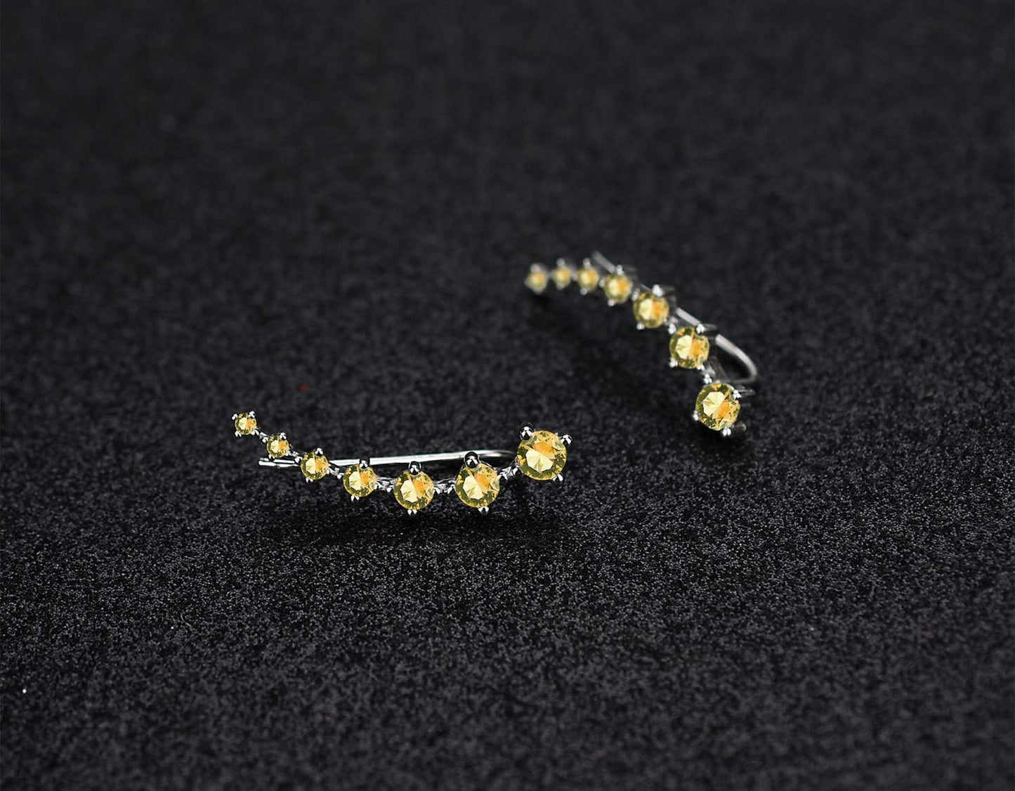 Zircon Ear Climber Earrings