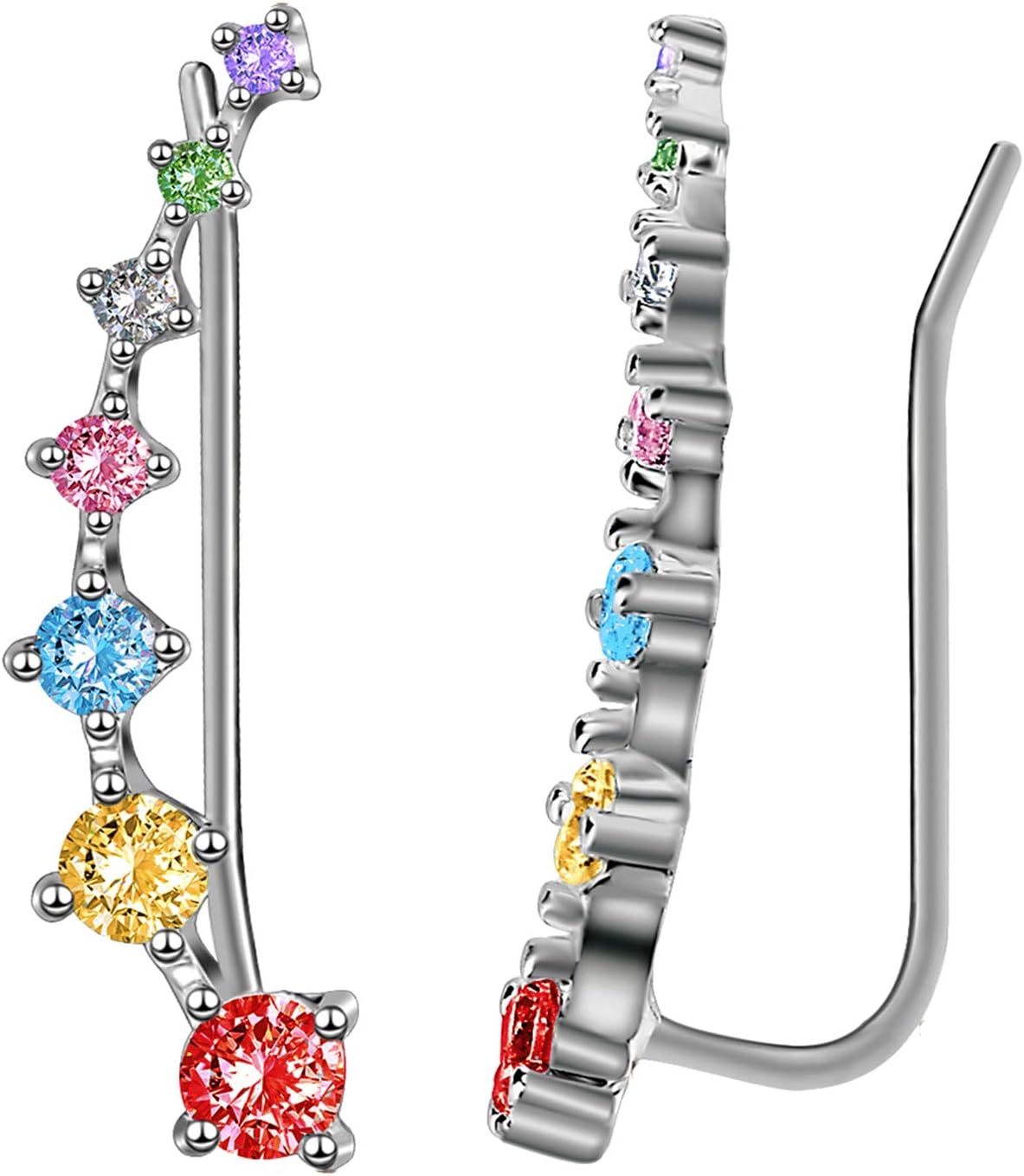 Zircon Ear Climber Earrings