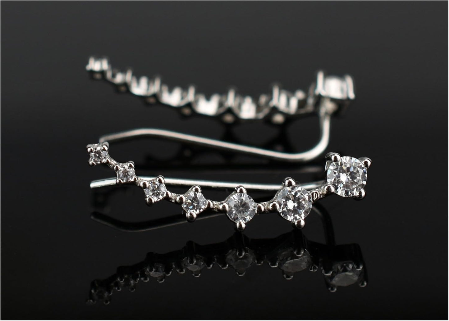 Zircon Ear Climber Earrings