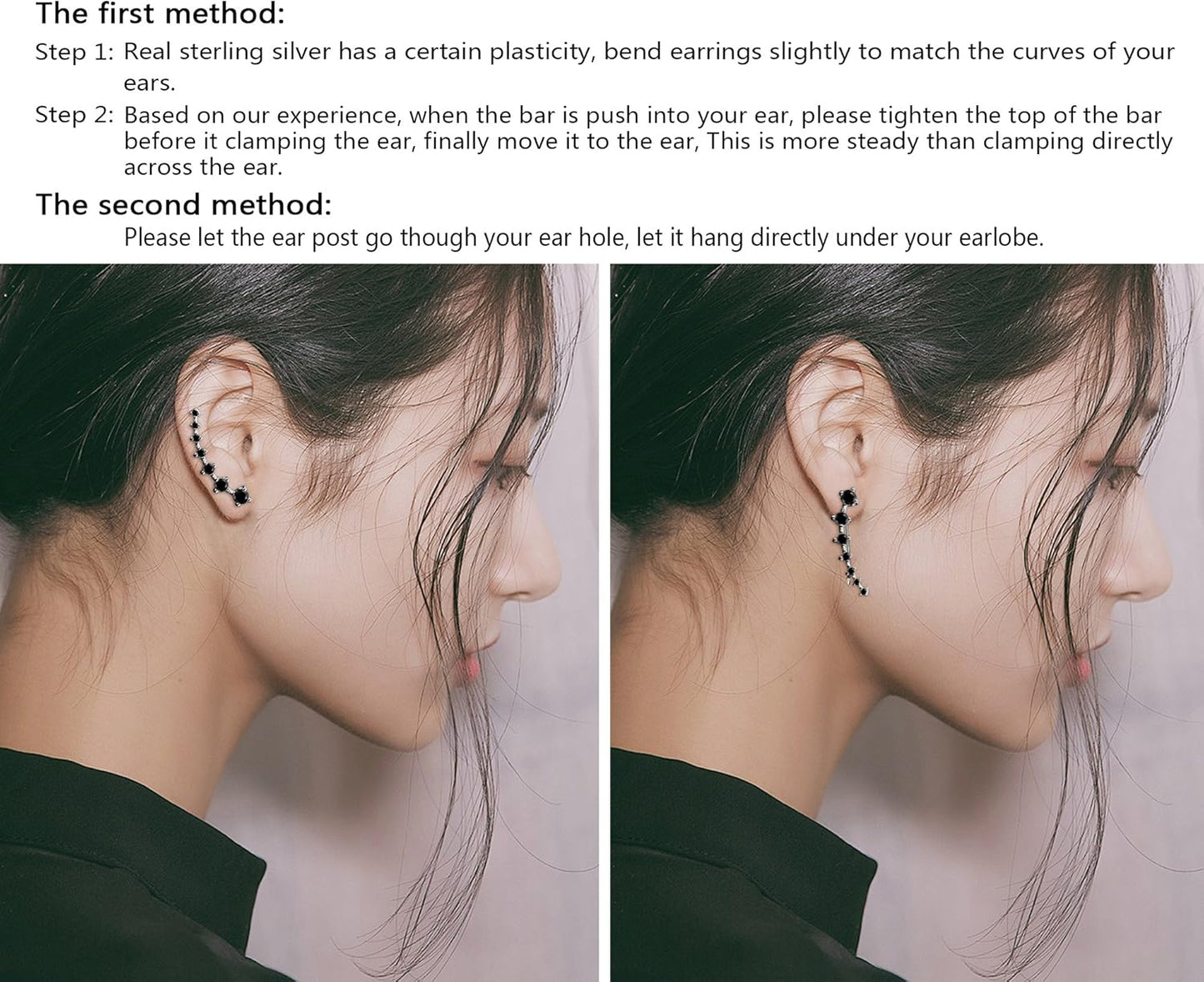 Zircon Ear Climber Earrings