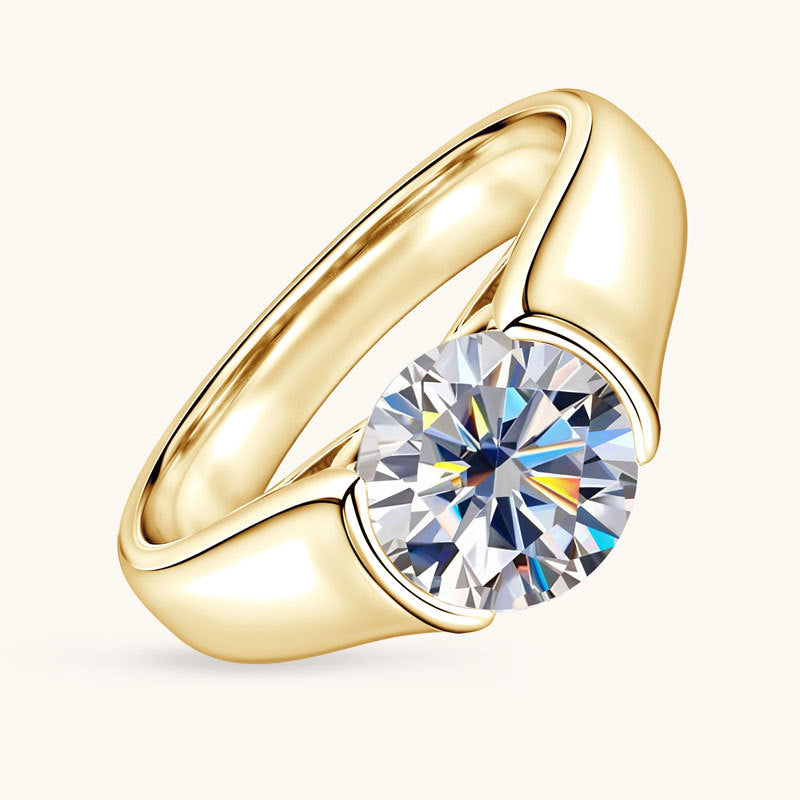 Silver Moissanite Promise Ring
