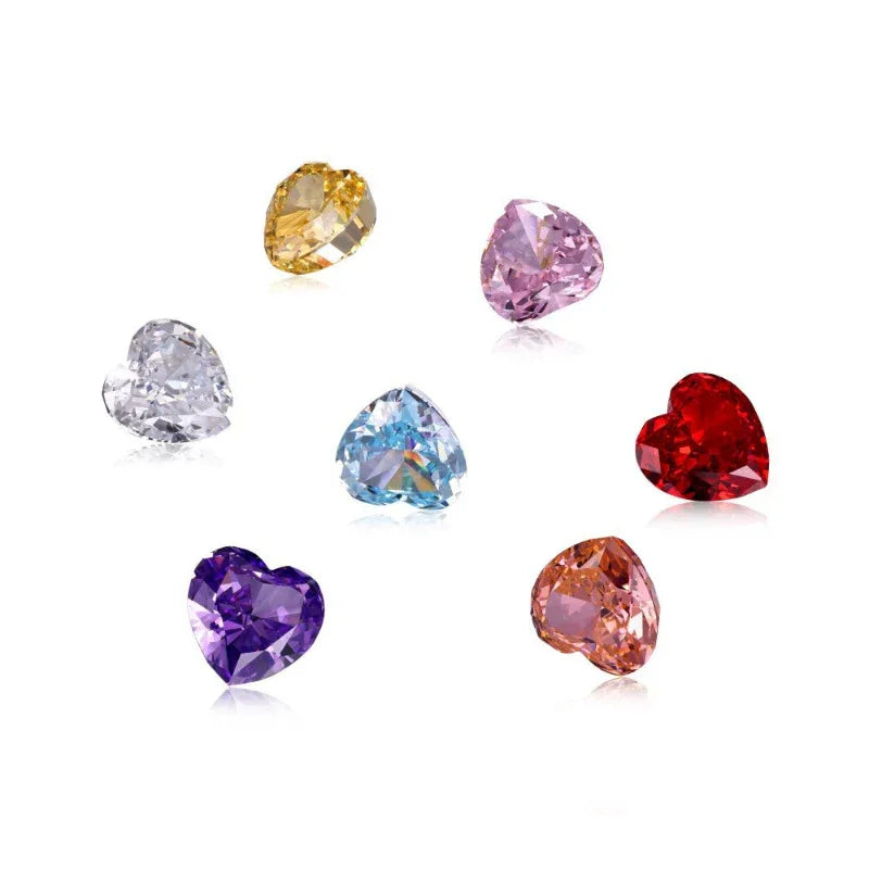 Diy Seven-Color Love Ice Flower Heart Shape Necklace - JIMMY JEWELRY 01