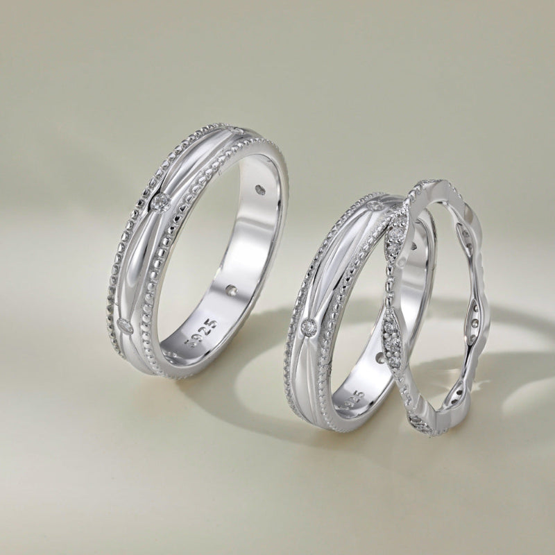 Glamorous Couple Lover Jewelry Rings