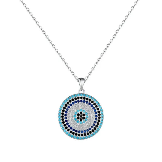 Round Devil Eye Shaped Necklace For Women - JIMMY JEWELRY 01