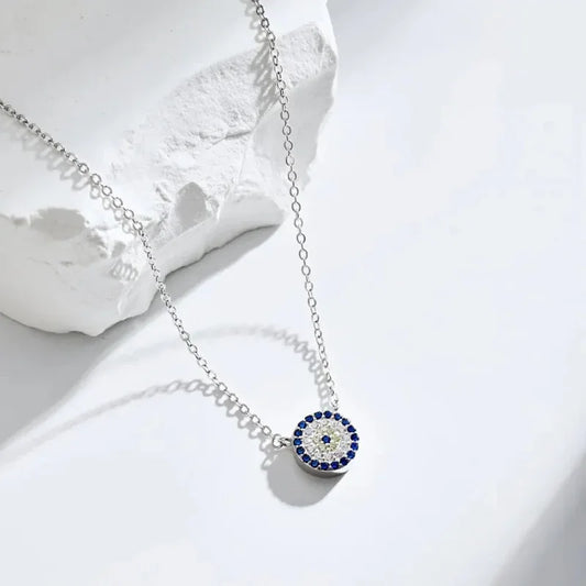 Blue Devil Eyes Necklace For Women - JIMMY JEWELRY 01