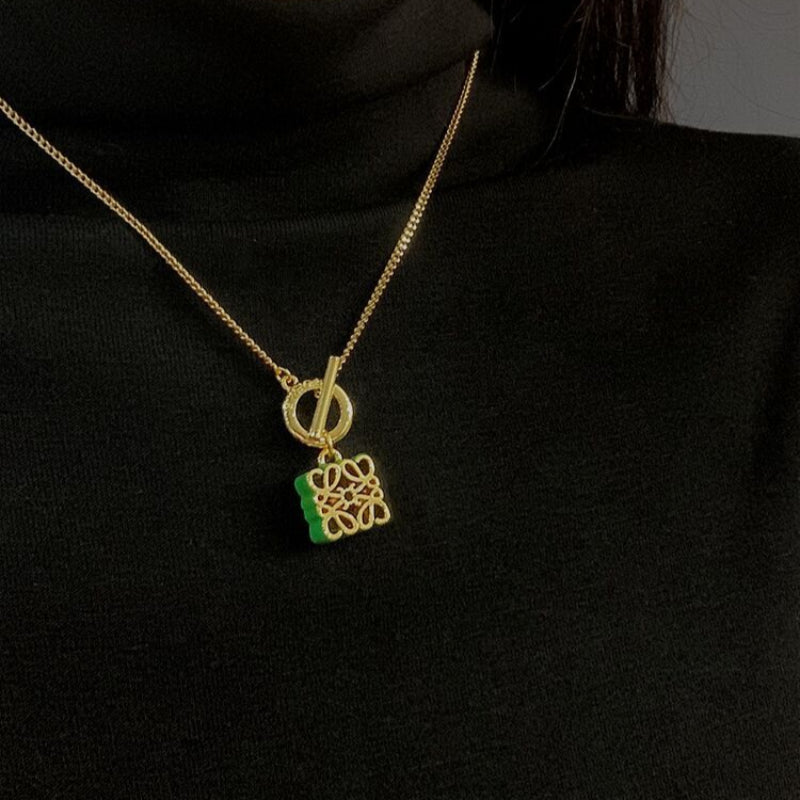 Dramatic Single Anagram OT LOEWE Necklace