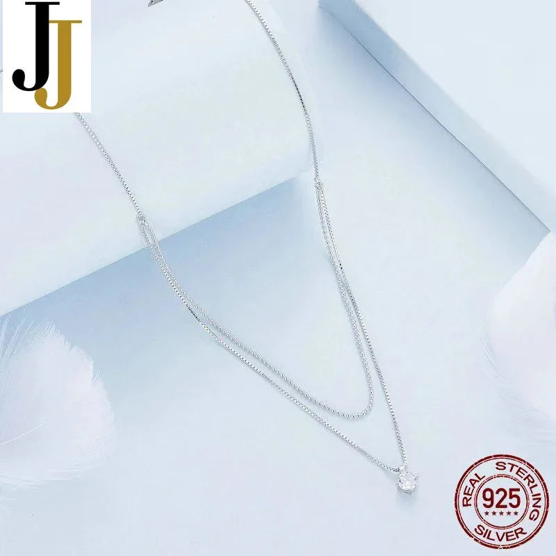 Long Lariat Silver Necklace - JIMMY JEWELRY 01
