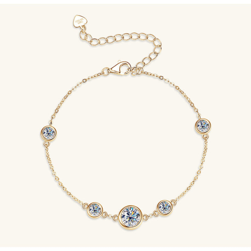 Precious Stone Bezel Set Bracelet