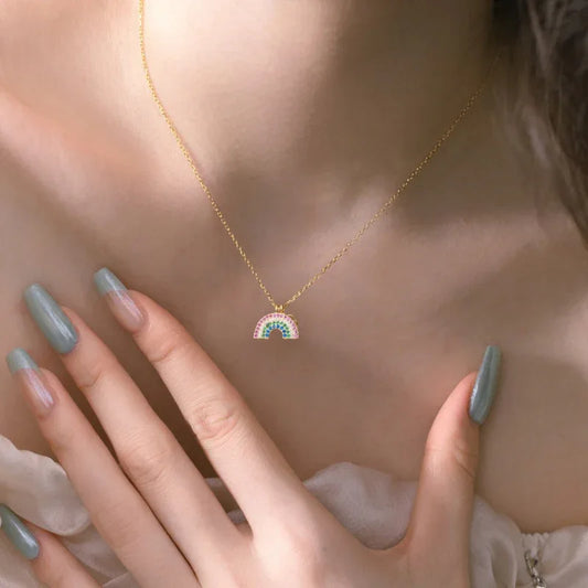Rainbow Pendant Necklace - JIMMY JEWELRY 01