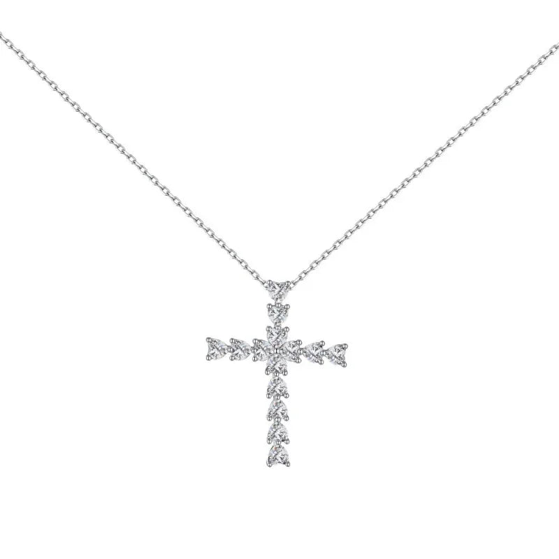 925 Diamond Cross Necklaces For Women - JIMMY JEWELRY 01