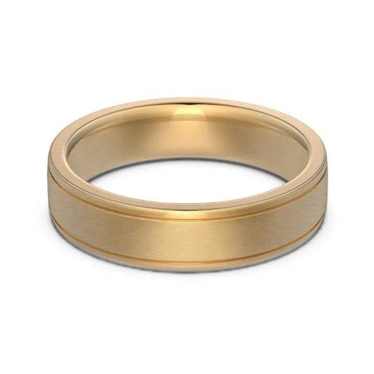 Champagne gold plain ring with smooth polished band