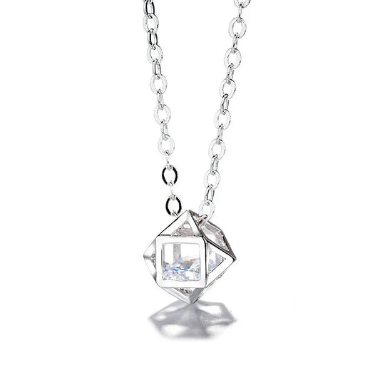 square diamond necklace - JIMMY JEWELRY 01