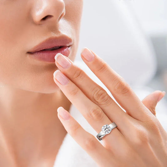Solitaire moissanite rings - JIMMY JEWELRY 01