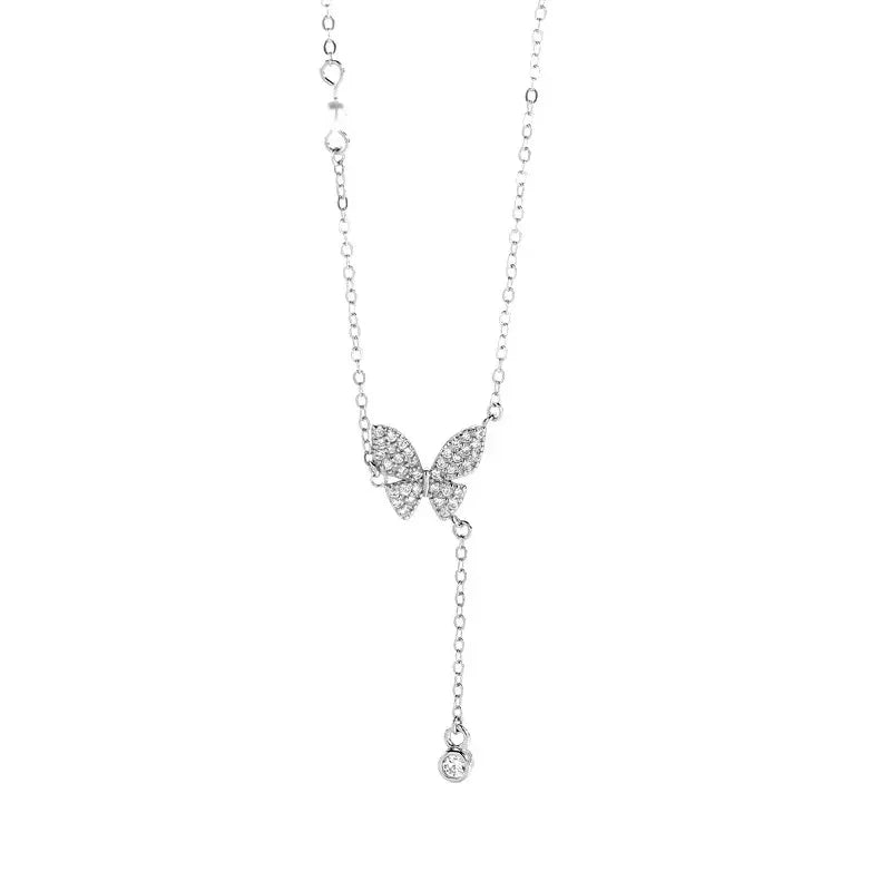 diamond butterfly necklace - JIMMY JEWELRY 01