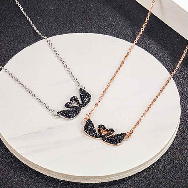 delicate double swan necklace - JIMMY JEWELRY 01