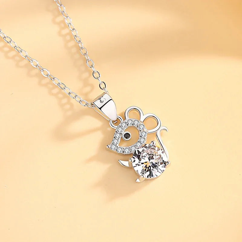 diamond mouse necklace - JIMMY JEWELRY 01