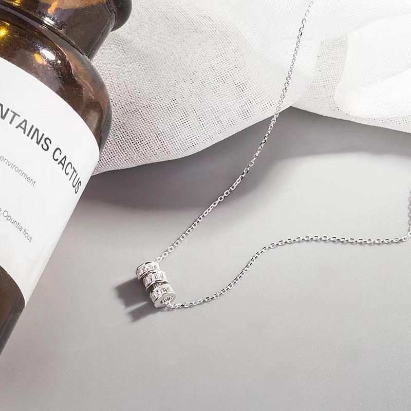 rolling cylinder pendant necklace - JIMMY JEWELRY 01