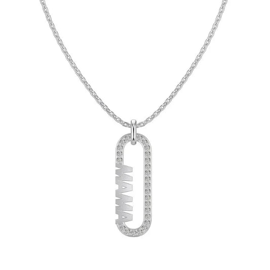 Paper Clip Pendant Necklace For Women - JIMMY JEWELRY 01