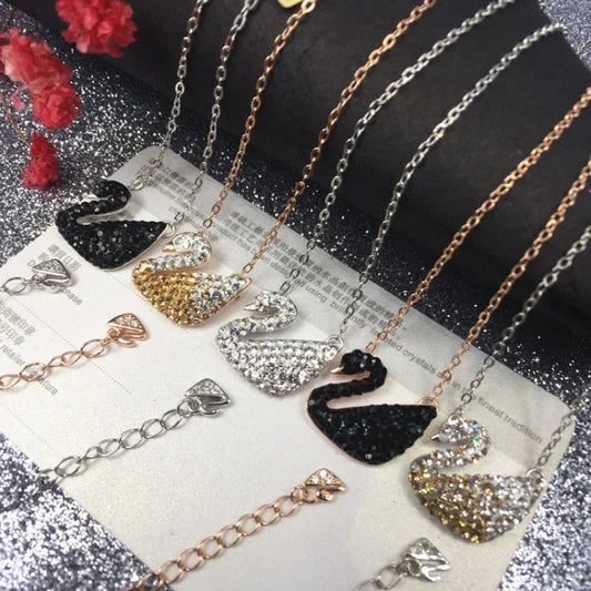 Swarovski Iconic Black Swan Necklace - JIMMY JEWELRY 01
