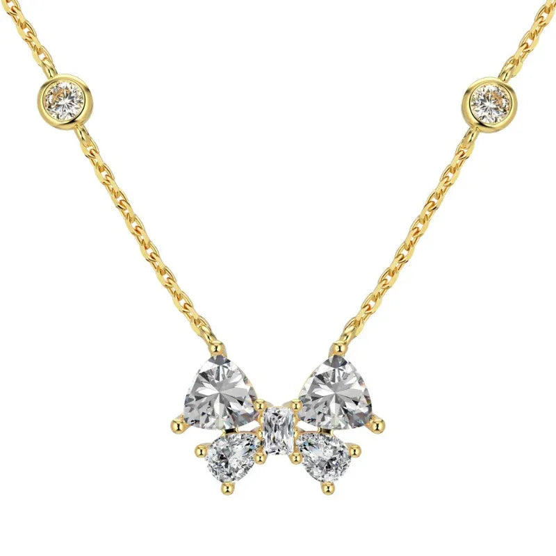 Butterfly Bow Circle Necklaces - JIMMY JEWELRY 01