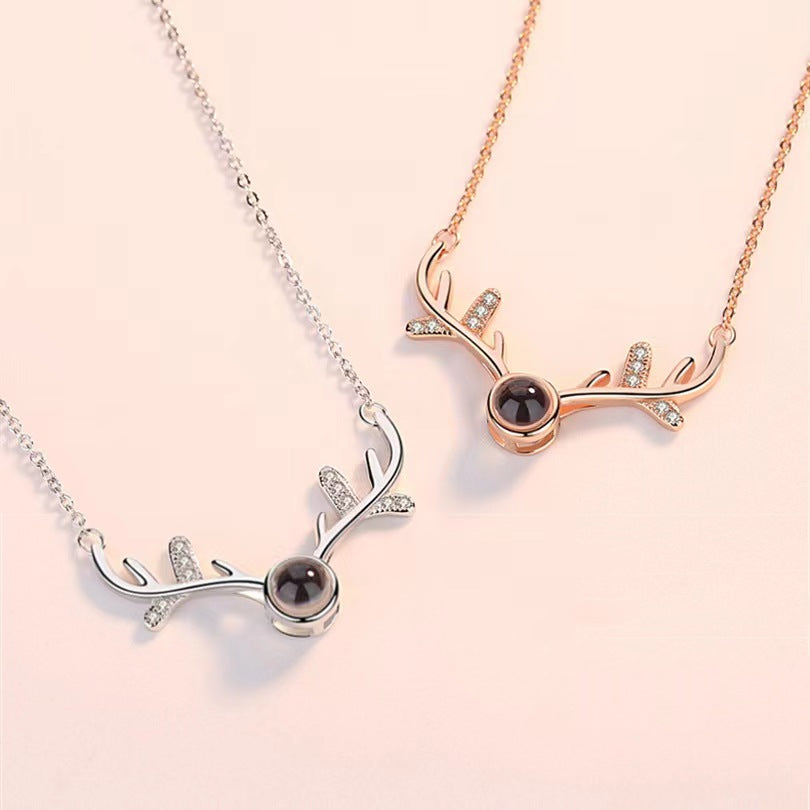 diamon antler  necklace for girls
