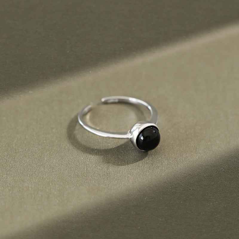 Black Onyx Open Ring