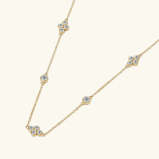 women moissanite necklace - JIMMY JEWELRY 01