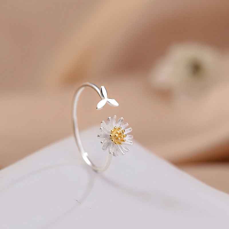 Adjustable Daisy Flower Ring
