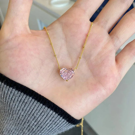 Heart Shape Diamond Necklace - JIMMY JEWELRY 01