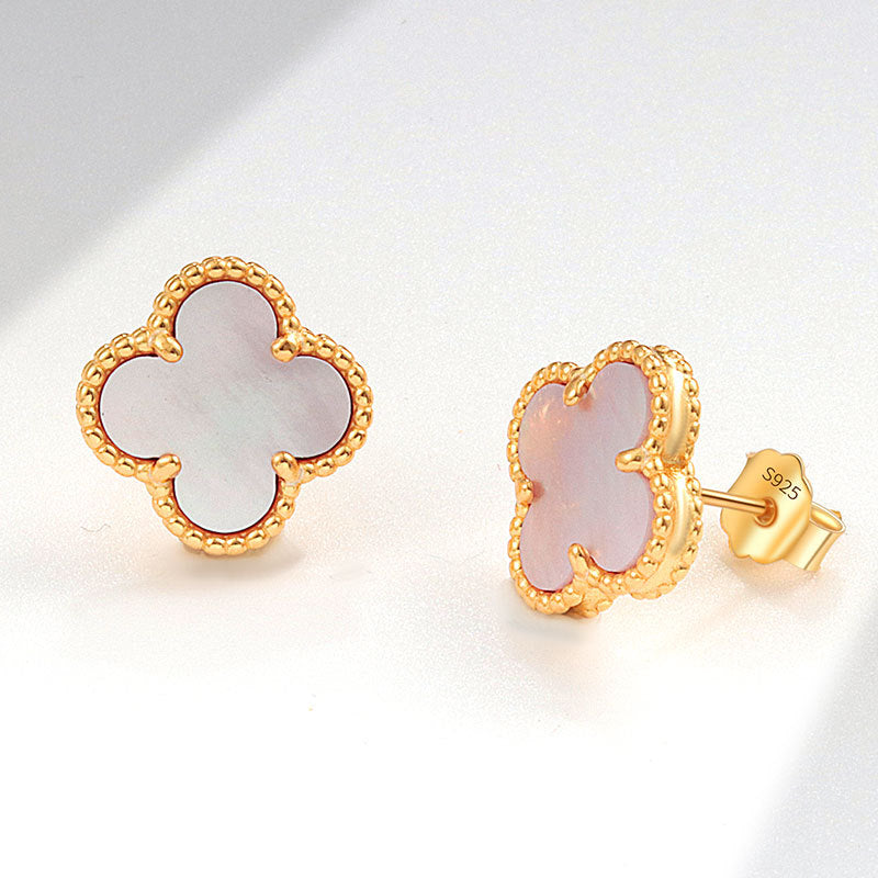 Classic Mother of Pearl Clover Studs