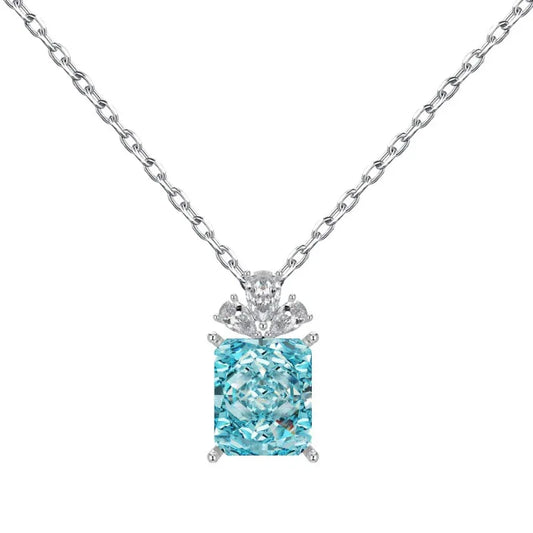 Crushed Iced Out Cut Rectangle Pendant Necklaces - JIMMY JEWELRY 01