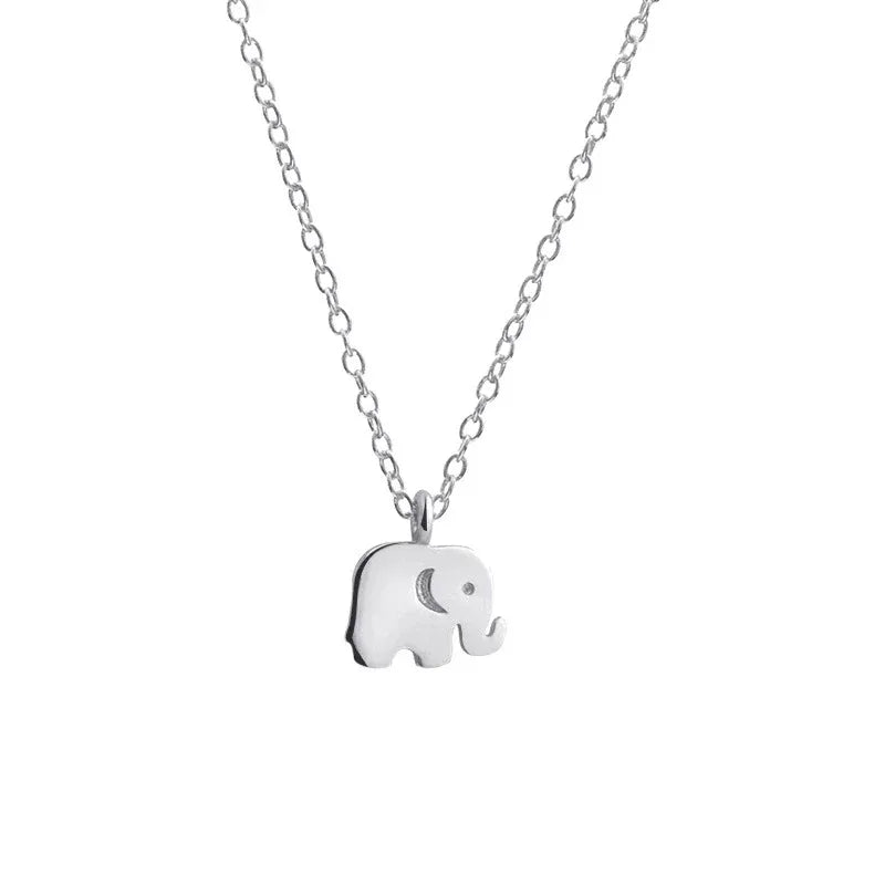 S925 Sterling Silver Elephant Pendant Necklace - JIMMY JEWELRY 01
