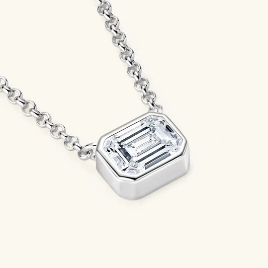 diamond solitaire necklace - JIMMY JEWELRY 01