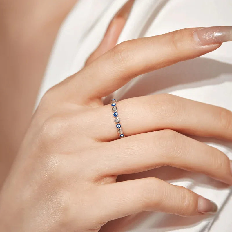 blue evil eye ring - JIMMY JEWELRY 01