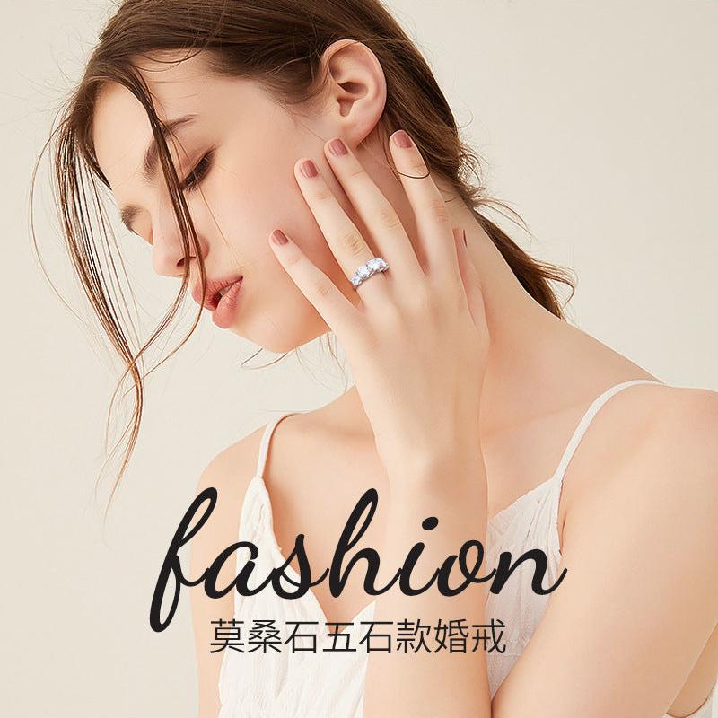 moissanite gold plated ring