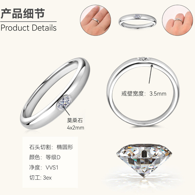 Timeless Classic Oval Moissanite Ring